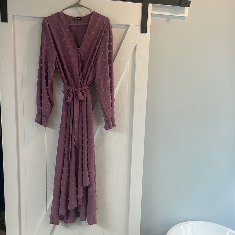 Elegant High Low Purple Dress